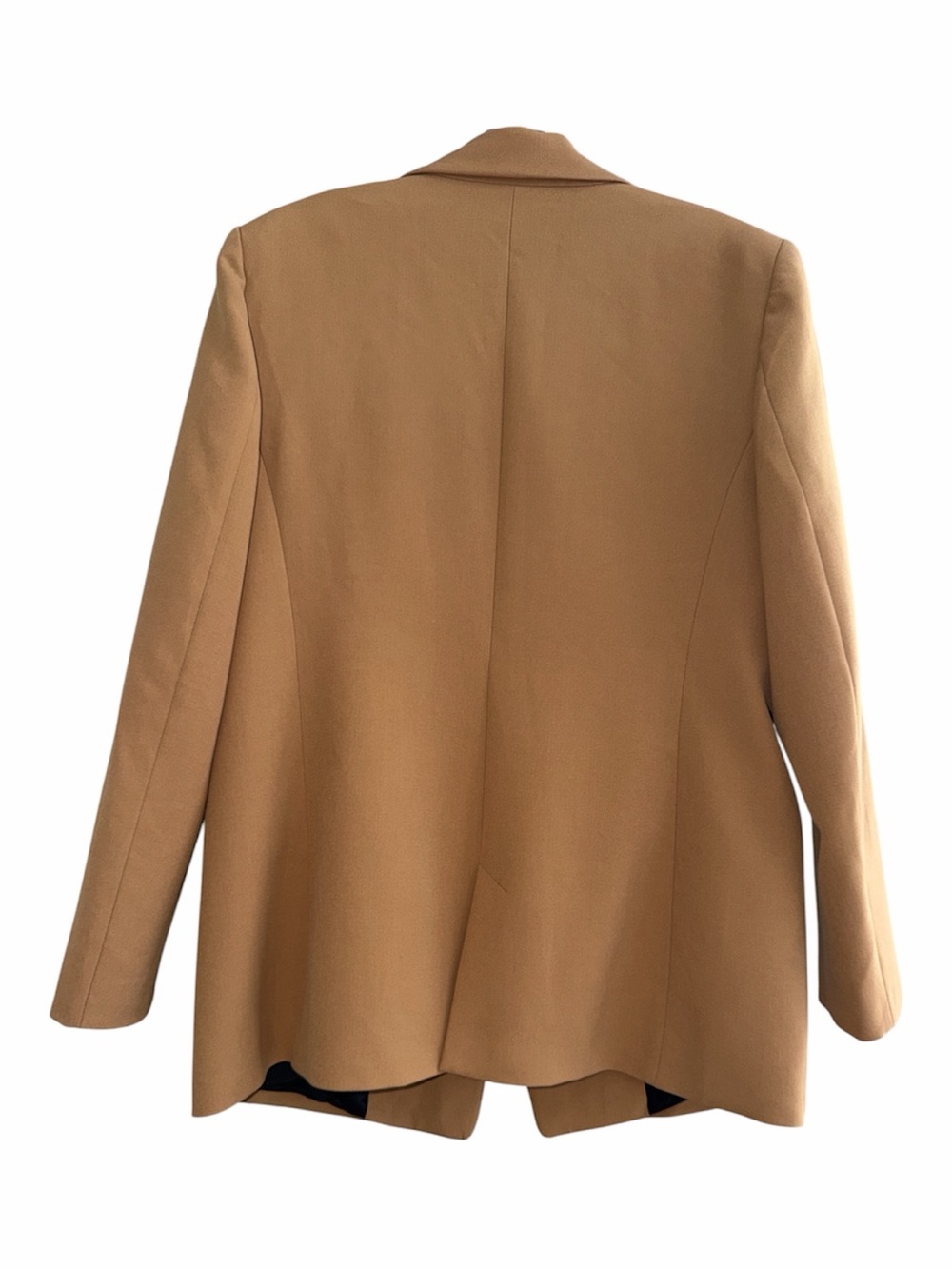 ZARA Double-Breasted Camel Blazer Jacket - Picture 3 of 7